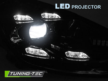 FARI FANALI ANTERIORI LED HEADLIGHTS DRL BLACK PORSCHE CAYENNE 10-15