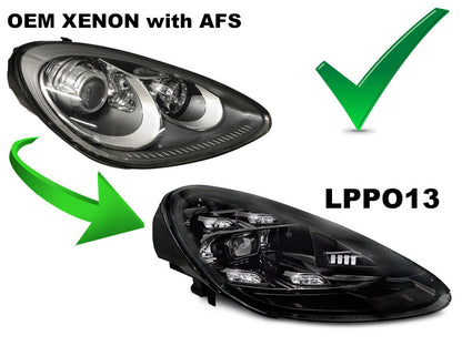 FARI FANALI ANTERIORI LED HEADLIGHTS DRL BLACK PORSCHE CAYENNE 10-15