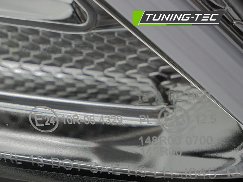 COPPIA FARI FANALI ANTERIORI TUBELIGHT LED CROMATO MERCEDES W205 2014 - 2018