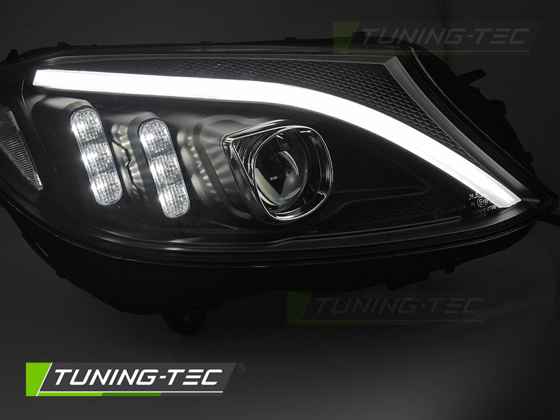 COPPIA FARI FANALI ANTERIORI TUBELIGHT LED NERO MERCEDES W205 2014 - 2018
