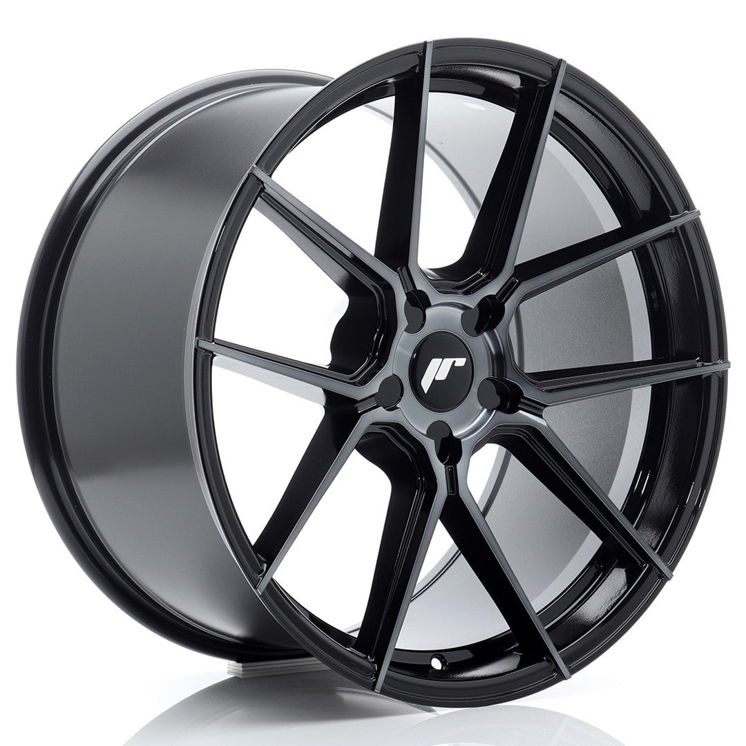 Japan Racing JR-30 Extreme Concave 20x9" (5 hole custom PCD) ET20-35, Machined Black, Tinted Face
