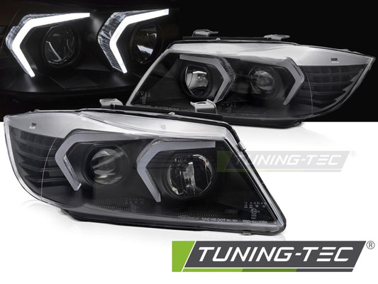 Coppia di Fari Anteriori per BMW Serie 3 E90 E91 2005-2008 Angel Eyes