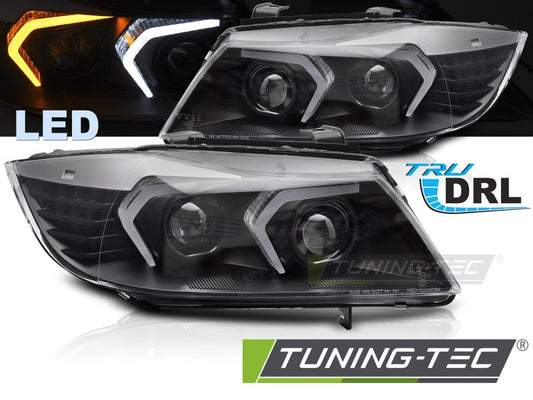 Coppia di Fari Anteriori per BMW Serie 3 E90 E91 2005-2008 Angel Eyes XENON