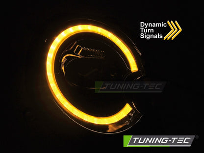 COPPIA fari neri FULL LED Mini Cooper R55 R56 R57 R58 R59 2006-2014