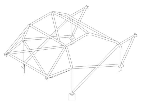Custom Cages Multipoint Weld-In Roll Cage for Ford Escort MK6 RS2000 - FIA