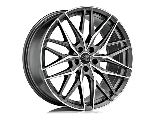 MSW 50 22x10.5" 5x112 ET45, Gunmetal, Machined Spokes