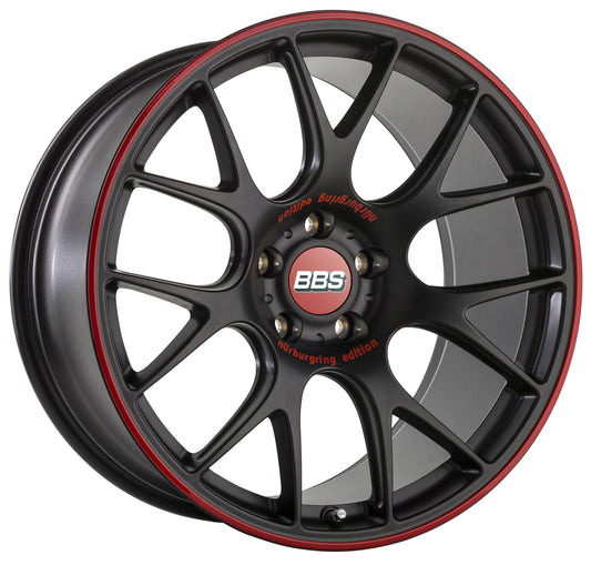 BBS CH-R 18x8.5" 5x112 ET38, Flat Black "NÃ¼rburgring Edition" (CH146)