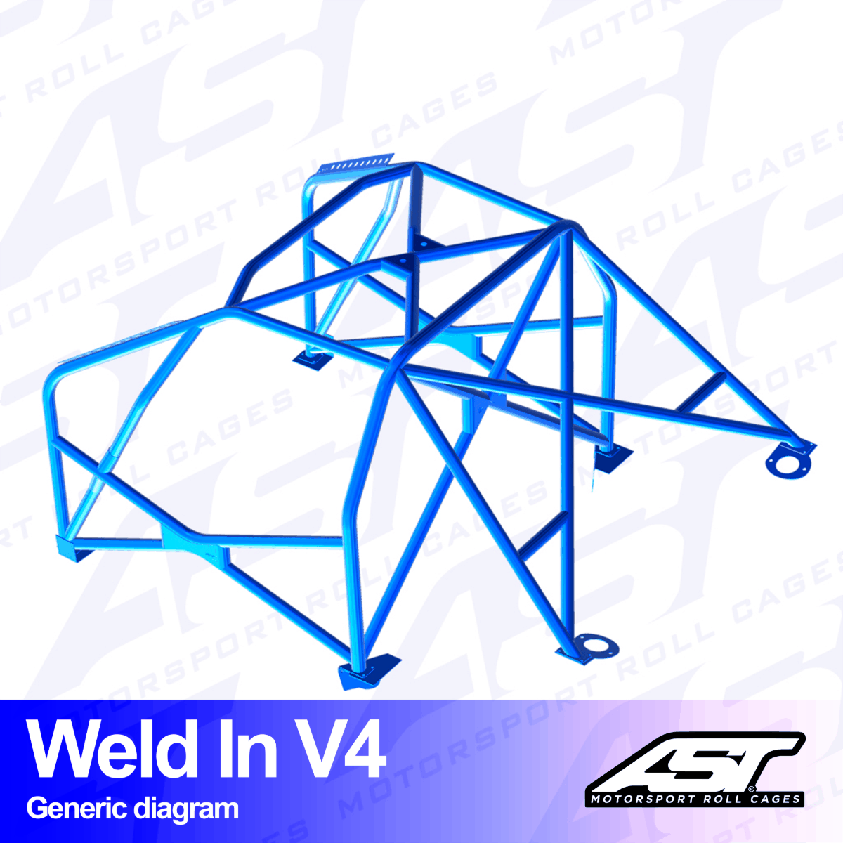AST Rollcages V4 Weld-In 8-Point Roll Cage for Toyota Corolla AE86 Trueno - FIA