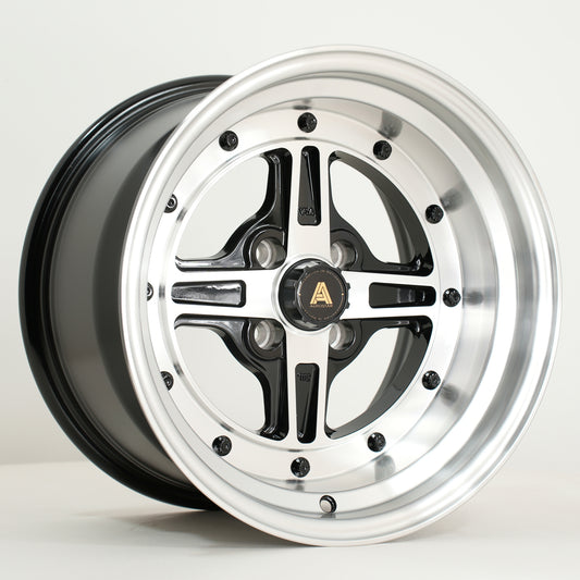 Autostar Kashiko 15x9" 4x100 ET0, Silver & Black