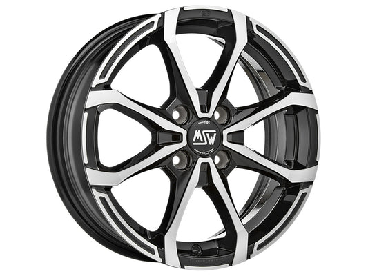 MSW X4 16x6" 4x100 ET40, Black Full Polished