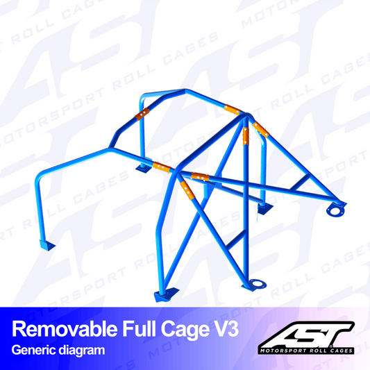 AST Rollcages V3 Bolt-In 6-Point Roll Cage for Opel Calibra Coupe, 4WD