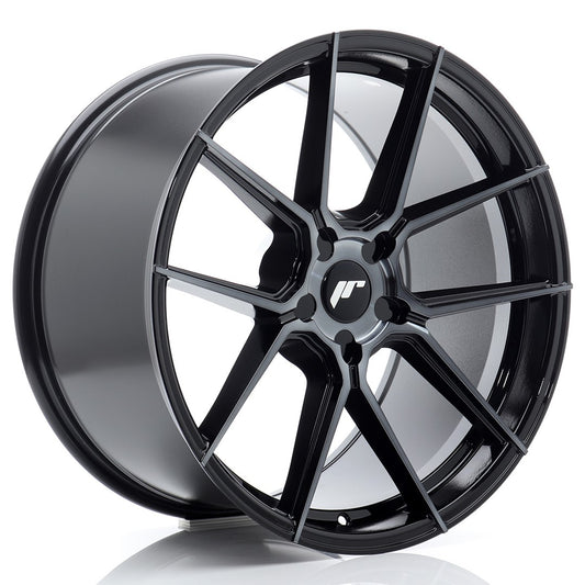 Japan Racing JR-30 Extreme Concave 20x9.5" (5 hole custom PCD) ET22-40, Machined Black, Tinted Face