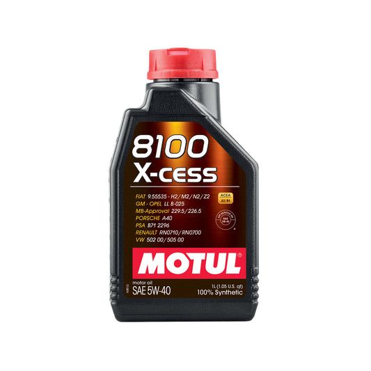 Motul 8100 X-Cess 5W40 Engine Oil (Mercedes, Porsche, VW, GM...) 1L