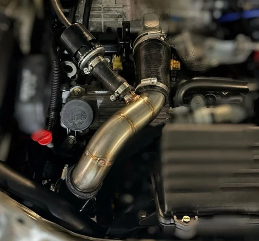 tubo aspirazione acciaio inox per pop off fiat punto gt