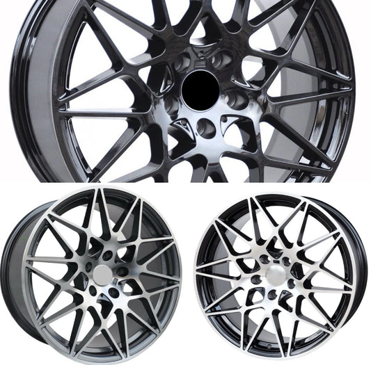 4 cerchi replica M666 19 doppia misura bmw 5x120 8,5et33 9.5et40