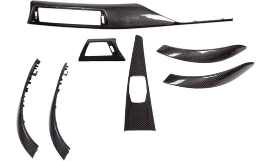 Kit modanature cruscotto e maniglie sportelli carbonio Bmw F36 Grancoupè