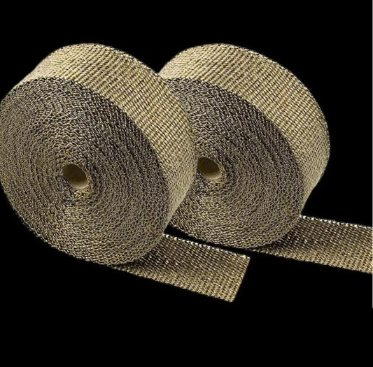 Benda Termica In Titanio Per Scarico Collettori Auto Moto Ecc 50mm Da 10 Metri.