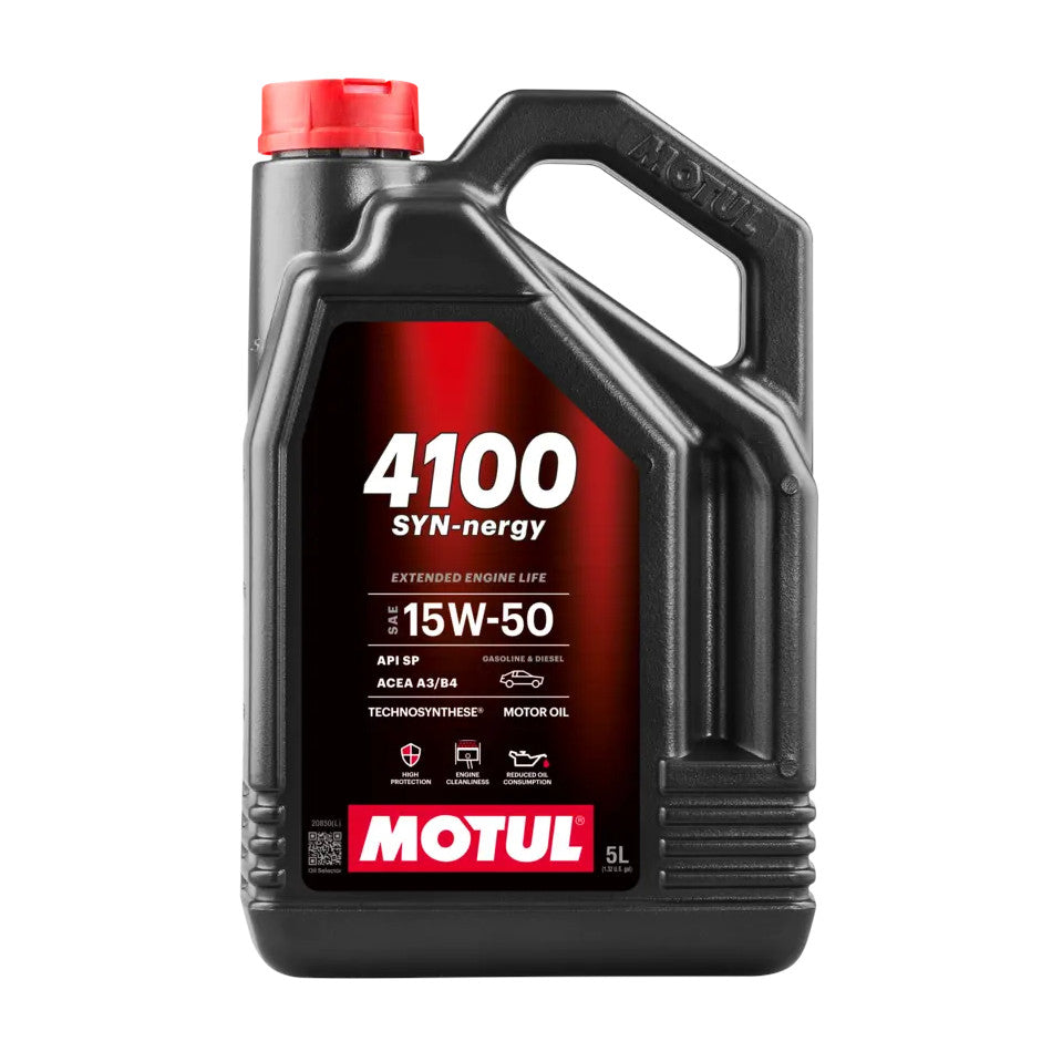Motul 4100 Syn-nergy 15W50 Engine Oil (5L)