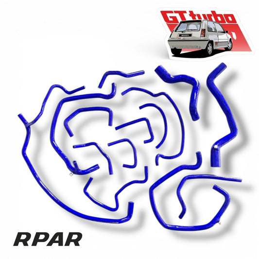 KIT TUBI GIRO ACQUA RINFORZATI IN SILICONE RENAULT 5 GT TURBO PHASE 2 PHASE 1
