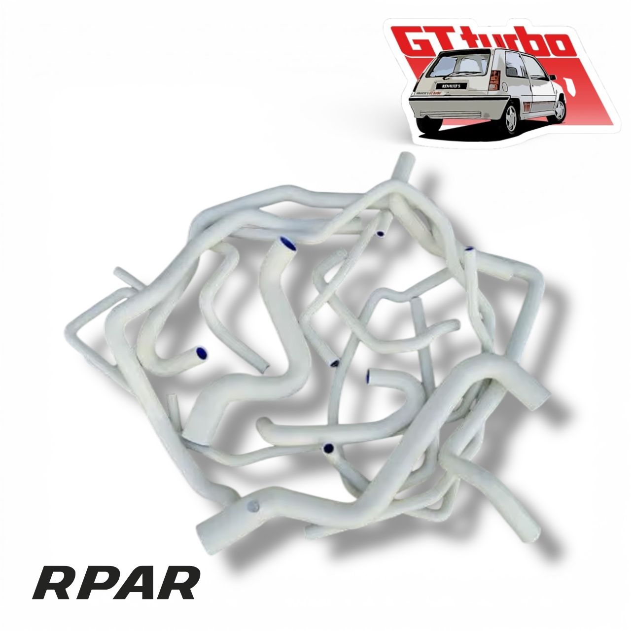 KIT TUBI GIRO ACQUA RINFORZATI IN SILICONE RENAULT 5 GT TURBO PHASE 2 PHASE 1