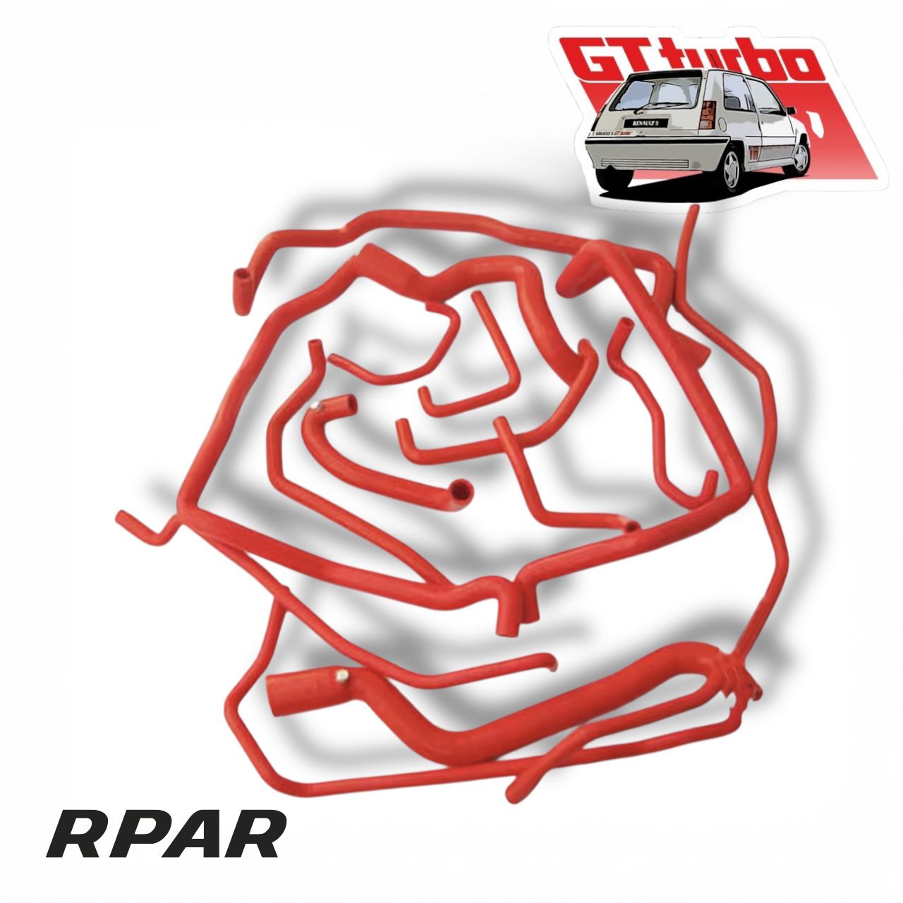 KIT TUBI GIRO ACQUA RINFORZATI IN SILICONE RENAULT 5 GT TURBO PHASE 2 PHASE 1