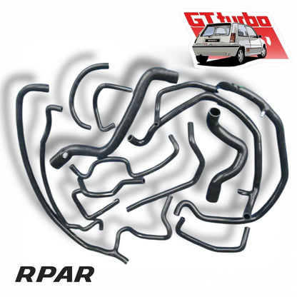 KIT TUBI GIRO ACQUA RINFORZATI IN SILICONE RENAULT 5 GT TURBO PHASE 2 PHASE 1