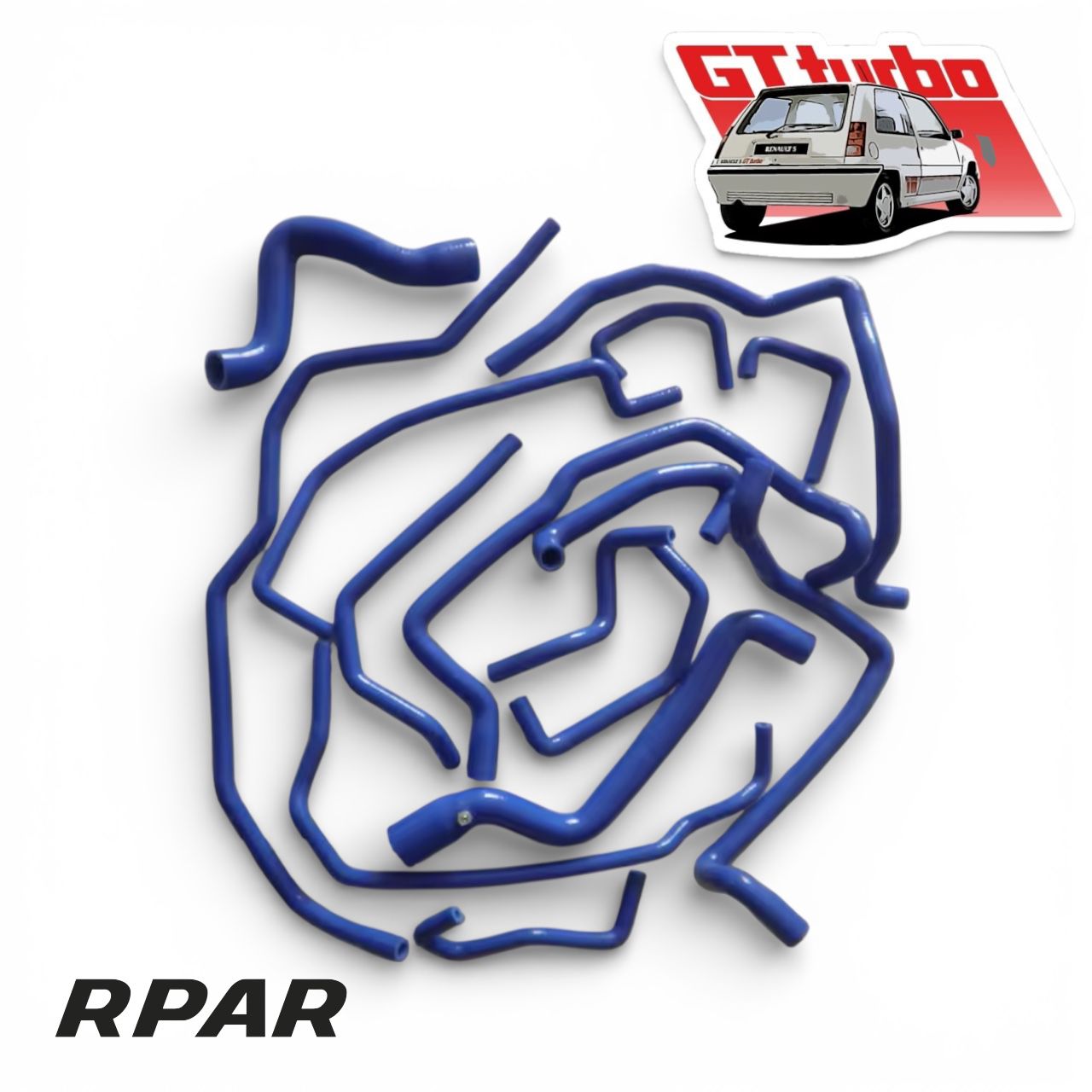 KIT TUBI GIRO ACQUA RINFORZATI IN SILICONE RENAULT 5 GT TURBO PHASE 2 PHASE 1