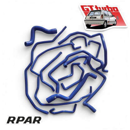 KIT TUBI GIRO ACQUA RINFORZATI IN SILICONE RENAULT 5 GT TURBO PHASE 2 PHASE 1