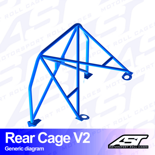 AST Rollcages V2 Bolt-In Rear Roll Cage for Renault 19 3-Door Coupe