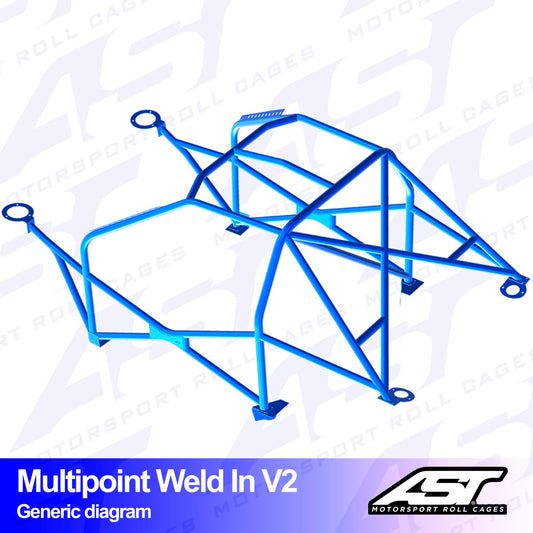 AST Rollcages V2 Weld-In 10-Point Roll Cage for Mini Cooper R53 - FIA