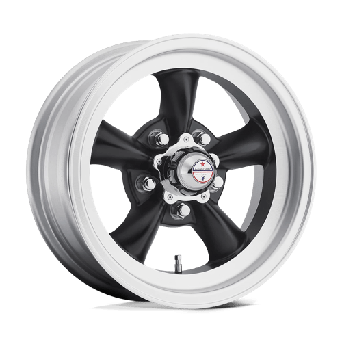 American Racing Vintage VN105 Torq Thrust D 15x6" 5x114.3 ET04, Satin Black, Machined Lip