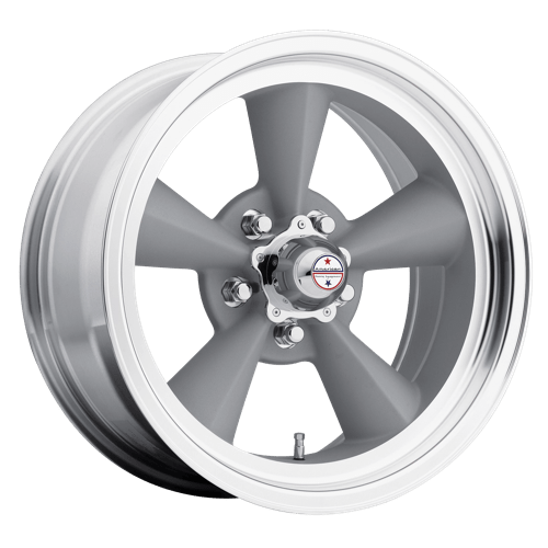 American Racing Vintage VN309 TT O 15x7" 5x120.65 ET-5, Vintage Silver, Machined Lip