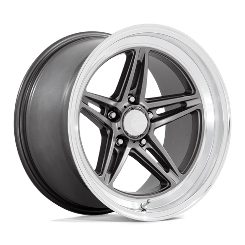 American Racing Vintage VN514 Groove 18x10" 5x114.3 ET0, Anthracite, Diamond Cut Lip