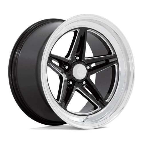 American Racing Vintage VN514 Groove 18x10" 5x120.65 ET0, Gloss Black, Diamond Cut Lip