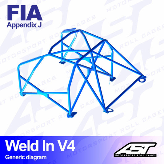 AST Rollcages V4 Weld-In 8-Point Roll Cage for Porsche 911 930 - FIA