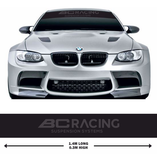 'BC Racing S-Systems' Black & Black Sunstrip