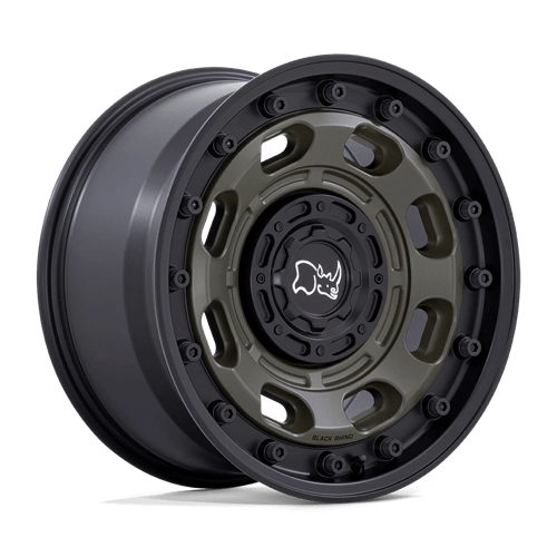 Black Rhino Atlas 17x8" 5x114.3/120 ET38, Olive Drab Green, Black Lip