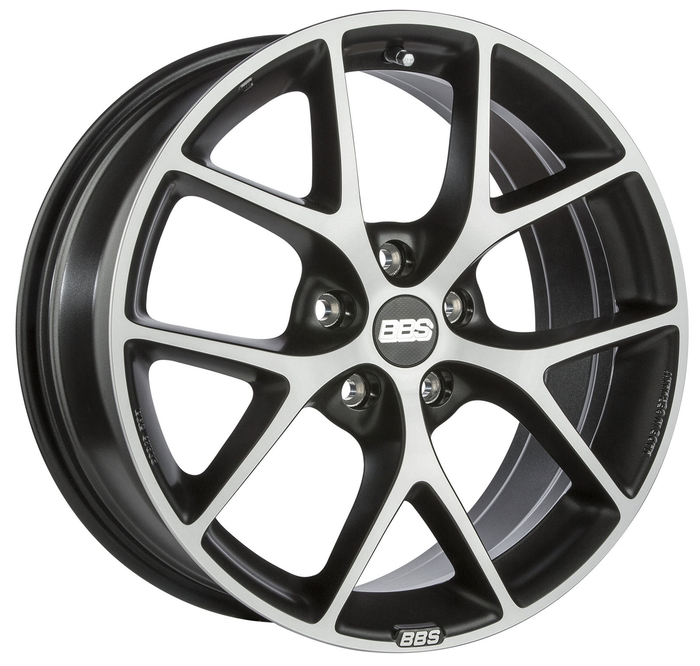 BBS SR 17x7.5" 5x112 ET35, Black Diamond Cut (SR004)