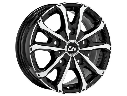 MSW 48 Van 18x7.5" 5x120 ET53, Gloss Black, Machined Spokes