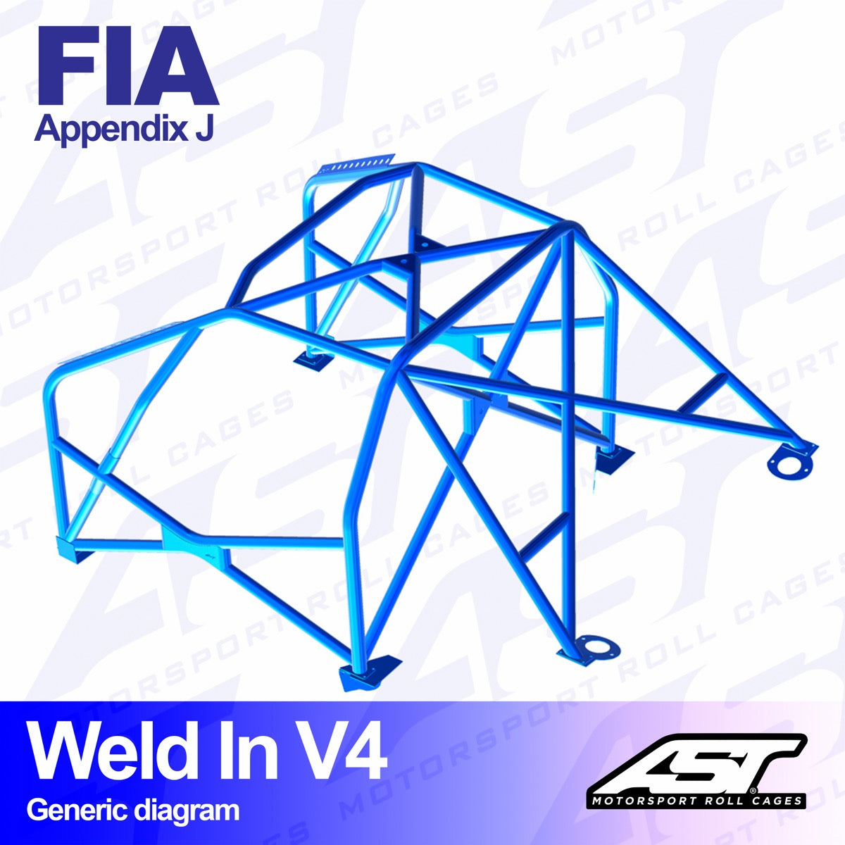 AST Rollcages V4 Weld-In 8-Point Roll Cage for Renault 5 - FIA