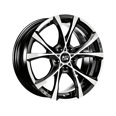 MSW Cross Over 16x7" 5x114.3 ET40, Gloss Black, Machined Spokes