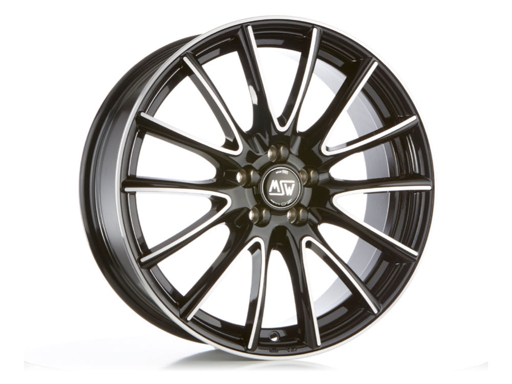 MSW 86 17x7.5" 5x110 ET36, Gloss Black, Machined Spokes