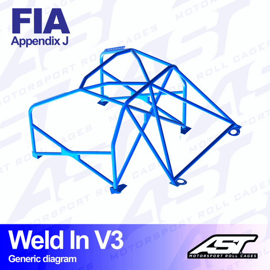 AST Rollcages V3 Weld-In 8-Point Roll Cage for BMW E46 Sedan - FIA