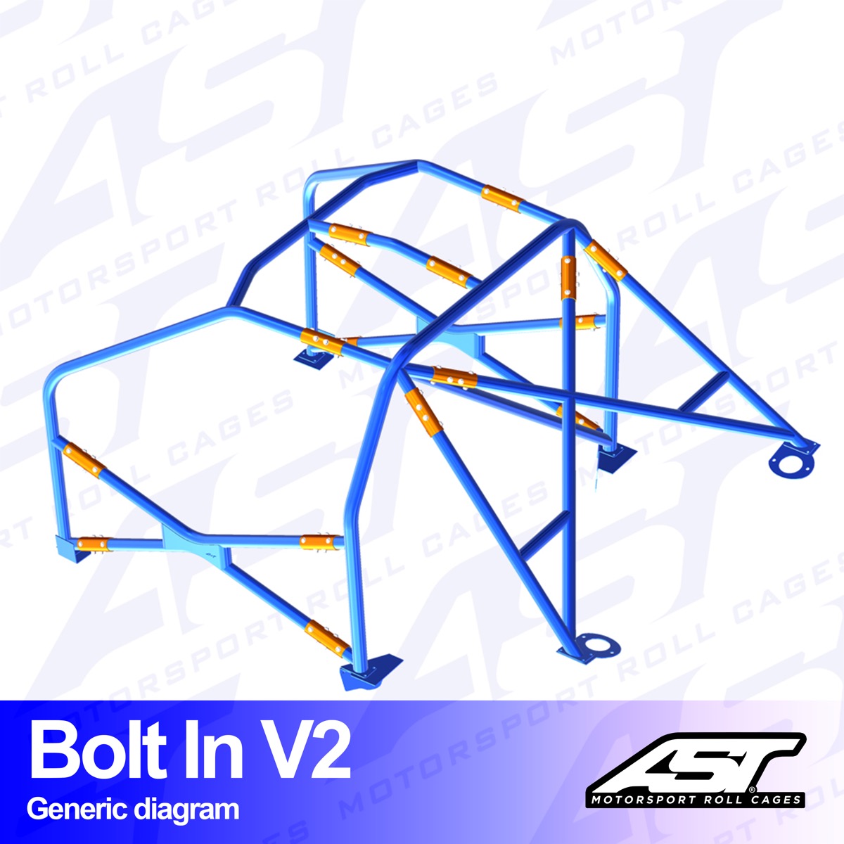 AST Rollcages V2 Bolt-In 6-Point Roll Cage for Volvo 940 - FIA