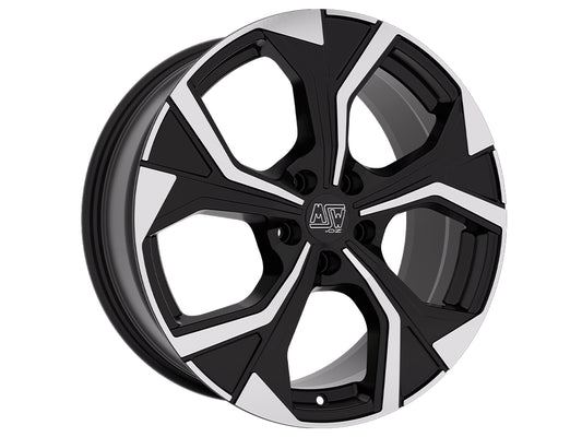 MSW 43 19x8" 5x112 ET45, Gloss Black, Machined Spokes