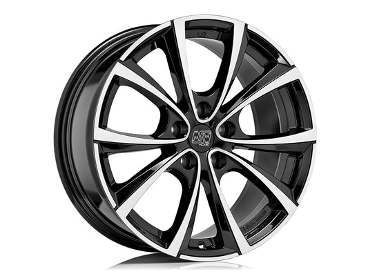 MSW 27T 19x10.5" 5x120 ET45, Gloss Black, Machined Spokes