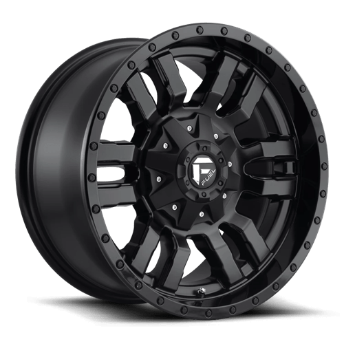 Fuel D596 Sledge 22x9.5" 6x135/139.7 ET19, Flat Black, Gloss Lip