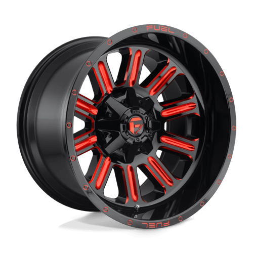 Fuel D621 Hardline 20x10" 5x139.7/150 ET-18, Gloss Black & Red