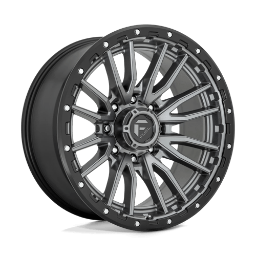 Fuel D680 Rebel 22x10" 8x165.1 ET-18, Flat Gunmetal, Black Ring