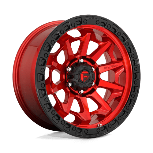 Fuel D695 Covert 20x9" 6x139.7 ET01, Candy Red, Black Ring